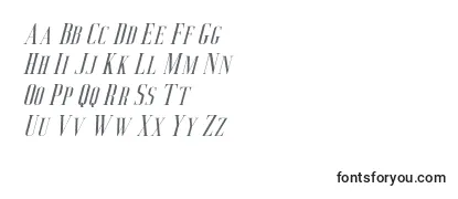 Przegląd czcionki Deluce Italic