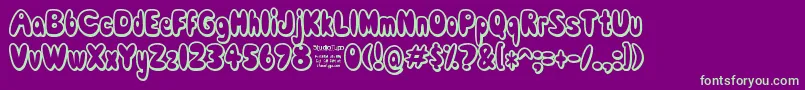 ComicWhiteRabbitDemo Font – Green Fonts on Purple Background