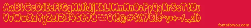 ComicWhiteRabbitDemo Font – Orange Fonts on Red Background