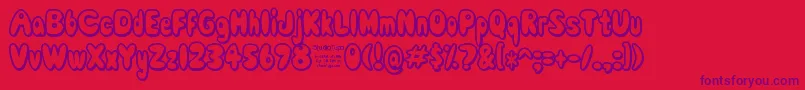 ComicWhiteRabbitDemo Font – Purple Fonts on Red Background