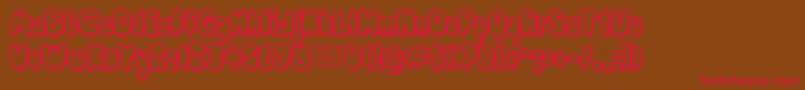 ComicWhiteRabbitDemo Font – Red Fonts on Brown Background