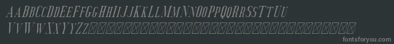 Police Deluce Italic – polices grises sur fond noir