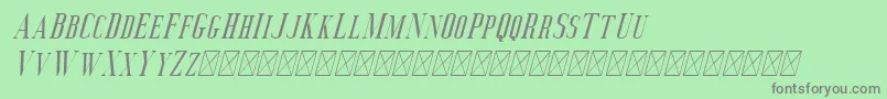 フォントDeluce Italic – 緑の背景に灰色の文字