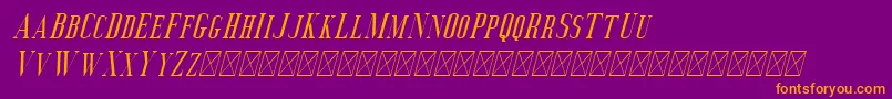 Deluce Italic Font – Orange Fonts on Purple Background