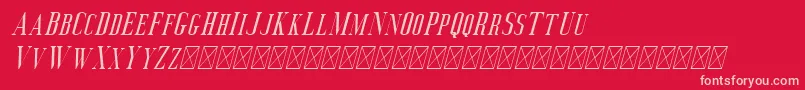 Deluce Italic Font – Pink Fonts on Red Background