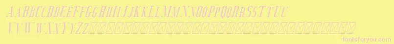 Deluce Italic Font – Pink Fonts on Yellow Background