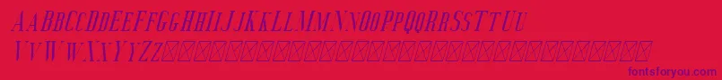 Deluce Italic Font – Purple Fonts on Red Background