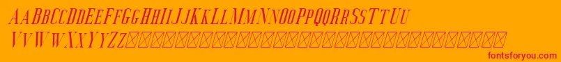 Deluce Italic Font – Red Fonts on Orange Background