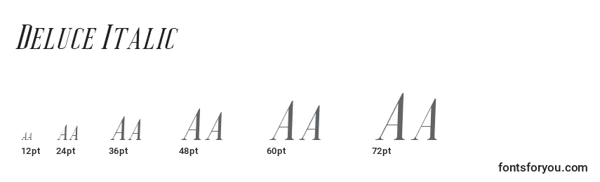 Deluce Italic (124920) Font Sizes
