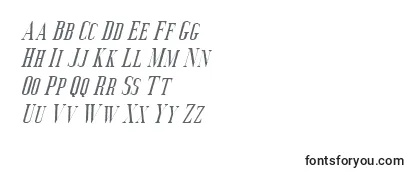 Überblick über die Schriftart Deluce Italic