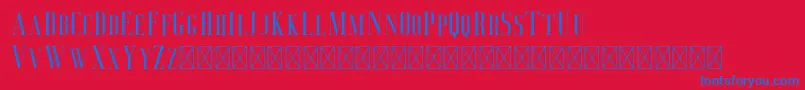 Deluce Font – Blue Fonts on Red Background