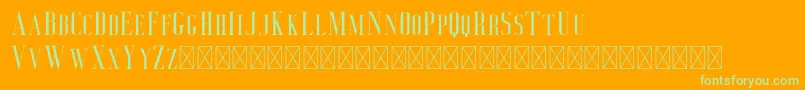 Deluce Font – Green Fonts on Orange Background