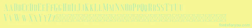 Deluce-Schriftart – Grüne Schriften auf gelbem Hintergrund
