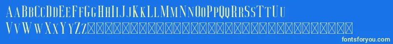 Deluce Font – Yellow Fonts on Blue Background