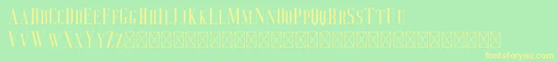 Deluce Font – Yellow Fonts on Green Background