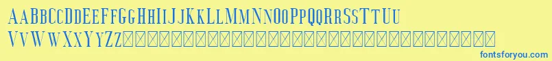 Deluce Font – Blue Fonts on Yellow Background