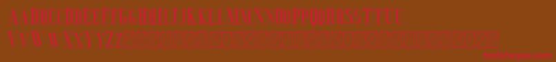 Deluce Font – Red Fonts on Brown Background