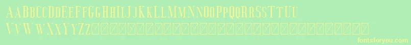 Deluce Font – Yellow Fonts on Green Background