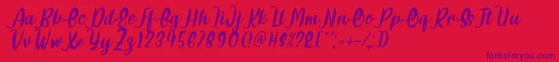 fuente Delumba Italic Font by 7NTypes – Fuentes Moradas Sobre Fondo Rojo