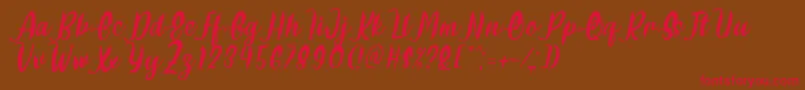 Police Delumba Italic Font by 7NTypes – polices rouges sur fond brun