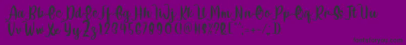 Delumba Regular Font by 7NTypes-Schriftart – Schwarze Schriften auf violettem Hintergrund