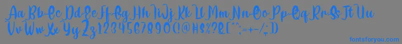 Шрифт Delumba Regular Font by 7NTypes – синие шрифты на сером фоне