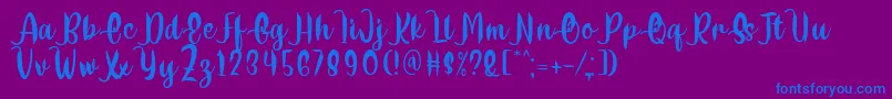 Шрифт Delumba Regular Font by 7NTypes – синие шрифты на фиолетовом фоне