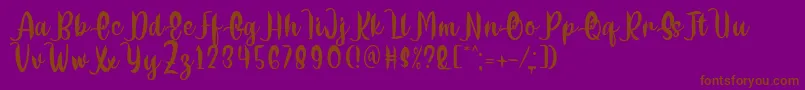 fuente Delumba Regular Font by 7NTypes – Fuentes Marrones Sobre Fondo Morado