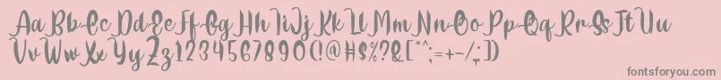 Delumba Regular Font by 7NTypes-Schriftart – Graue Schriften auf rosa Hintergrund