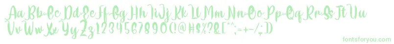 Delumba Regular Font by 7NTypes-Schriftart – Grüne Schriften auf weißem Hintergrund