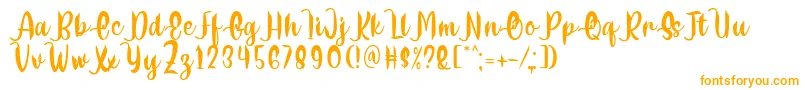 Delumba Regular Font by 7NTypes Font – Orange Fonts on White Background