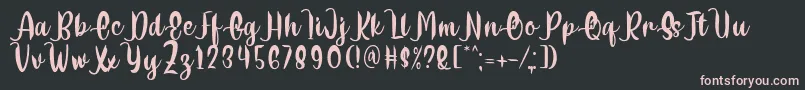 Delumba Regular Font by 7NTypes Font – Pink Fonts on Black Background