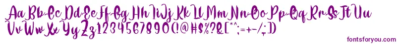 Шрифт Delumba Regular Font by 7NTypes – фиолетовые шрифты на белом фоне