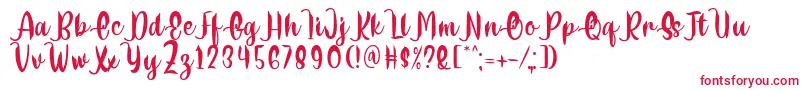 Шрифт Delumba Regular Font by 7NTypes – красные шрифты на белом фоне