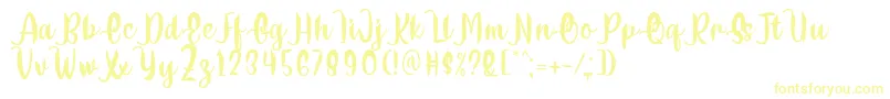 Delumba Regular Font by 7NTypes-fontti – keltaiset fontit