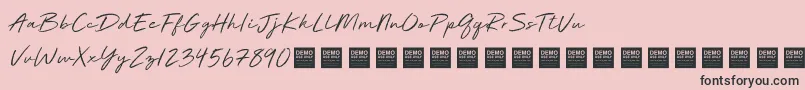 Deluxe Edition   Demo Font – Black Fonts on Pink Background