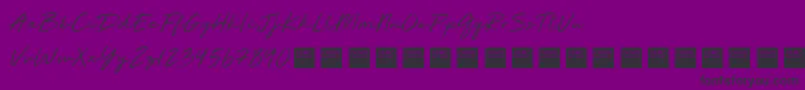 Czcionka Deluxe Edition   Demo – czarne czcionki na fioletowym tle