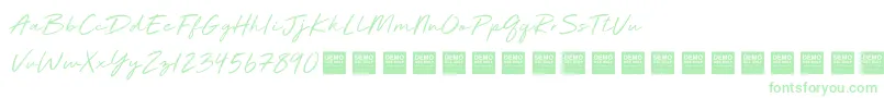 Deluxe Edition   Demo Font – Green Fonts on White Background