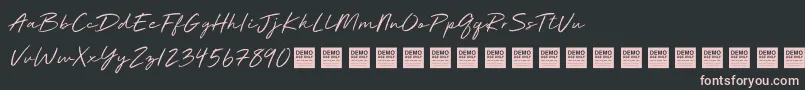 Deluxe Edition   Demo Font – Pink Fonts on Black Background