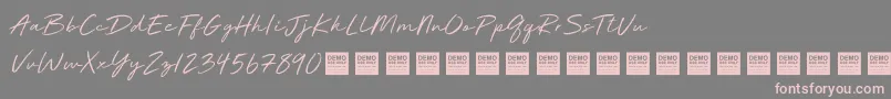 Deluxe Edition   Demo Font – Pink Fonts on Gray Background