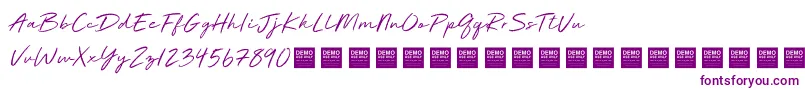 Deluxe Edition   Demo Font – Purple Fonts on White Background