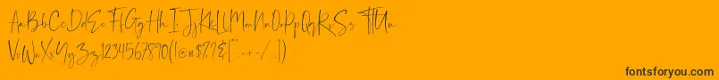 Demo Balnes Font – Black Fonts on Orange Background