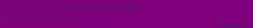 Demo Balnes Font – Black Fonts on Purple Background