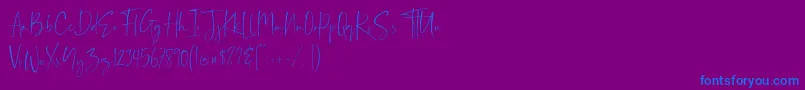 Demo Balnes Font – Blue Fonts on Purple Background