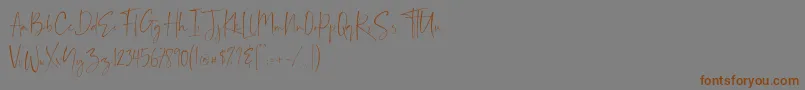 Demo Balnes Font – Brown Fonts on Gray Background