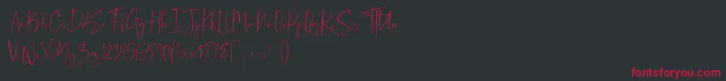 Шрифт Demo Balnes – красные шрифты на чёрном фоне