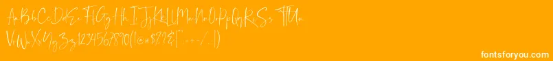 Demo Balnes Font – White Fonts on Orange Background
