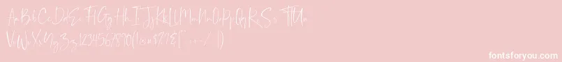 Demo Balnes Font – White Fonts on Pink Background