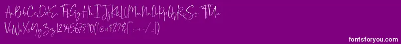 Demo Balnes Font – White Fonts on Purple Background