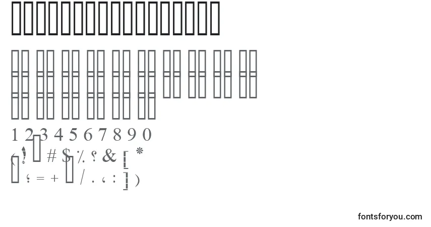 Schriftart PtSimpleBoldRuled – Alphabet, Zahlen, spezielle Symbole